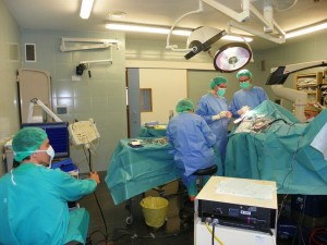 Imatge d'una operació amb la nova tècnica a l'Hospital Joan XXIII