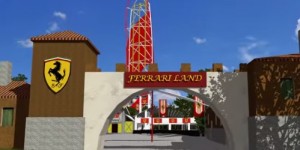 Una captura del vídeo on es veu el parc temàtic Ferrari Land