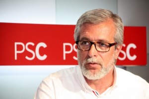 Josep Fèlix Ballesteros, president de la gestora del PSC, després de la primera reunió. Foto: ACN