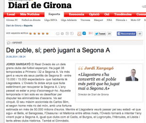 Article publicat al Diari de Girona, pel seu director.