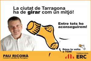 Imatge de la campanya amb Pau Ricomà