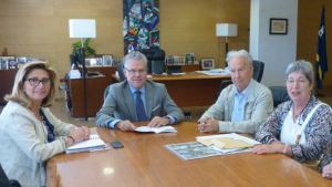 Associació Cultural d'Esperanto de Sabadell, amb l'alcalde Pere Granados