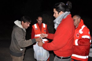 Una imatge de voluntaris de Creu Roja
