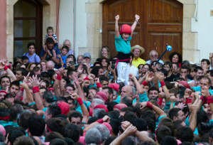 Felicitat desbordada a Vilafranca, després del 3d9f i agulla. Foto: Joan Marc Salvat