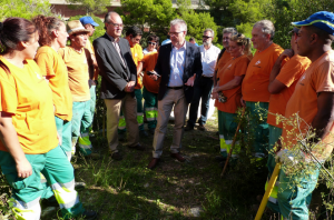 L'alcalde Granados ha visitat els treballs duts a terme al Camí de Ronda
