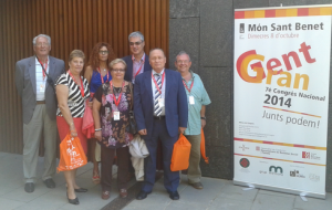Josep Toquero, vicepresident del Consell Comarcal del Tarragonès, amb els delegats comarcals del Consell Consultiu de la Gent Gran del Tarragonès